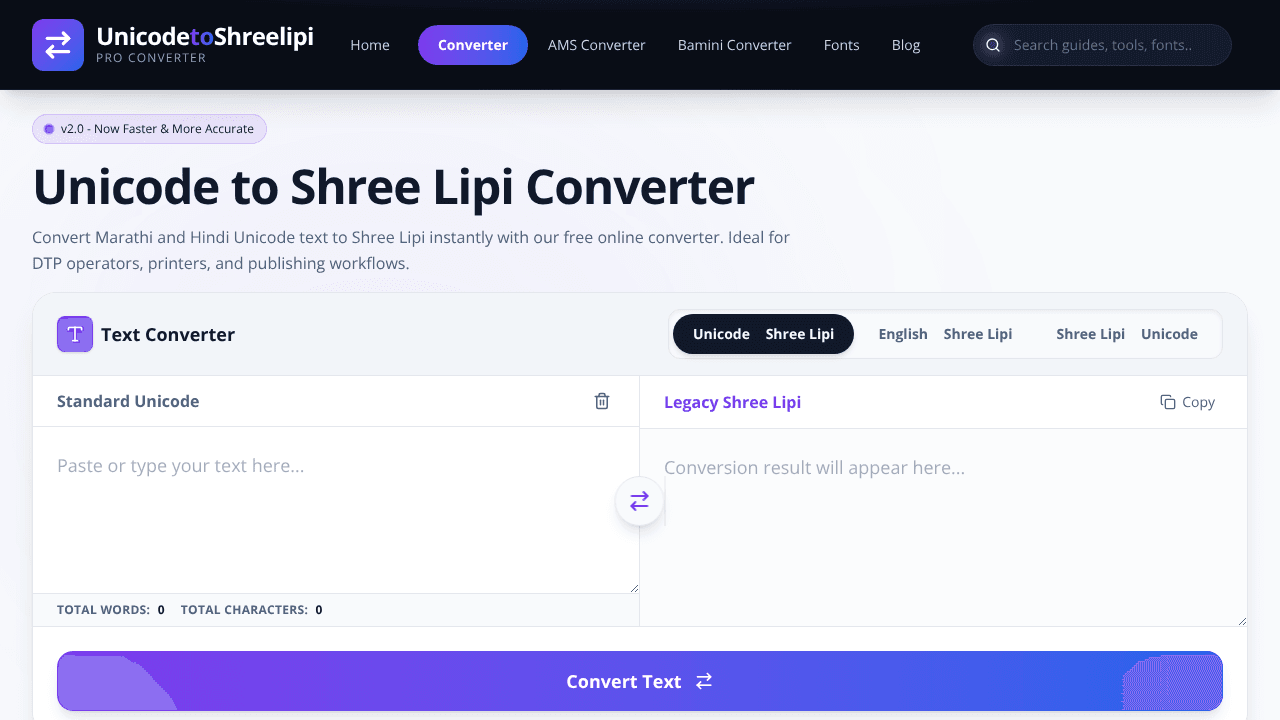 ShreeLipiConvert