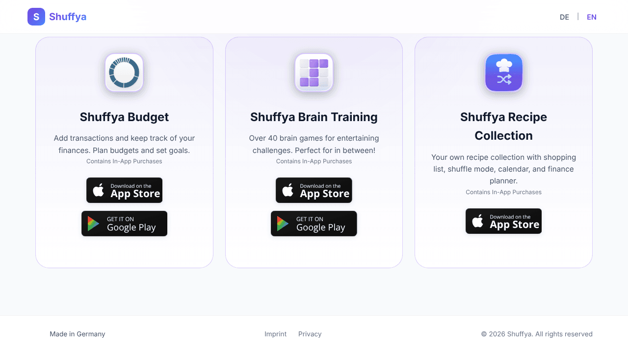 Shuffya Budget