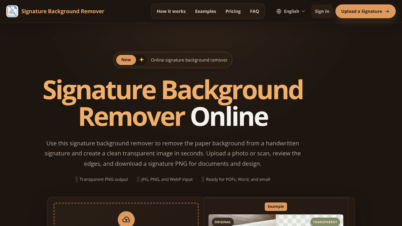 Signature Background Remover