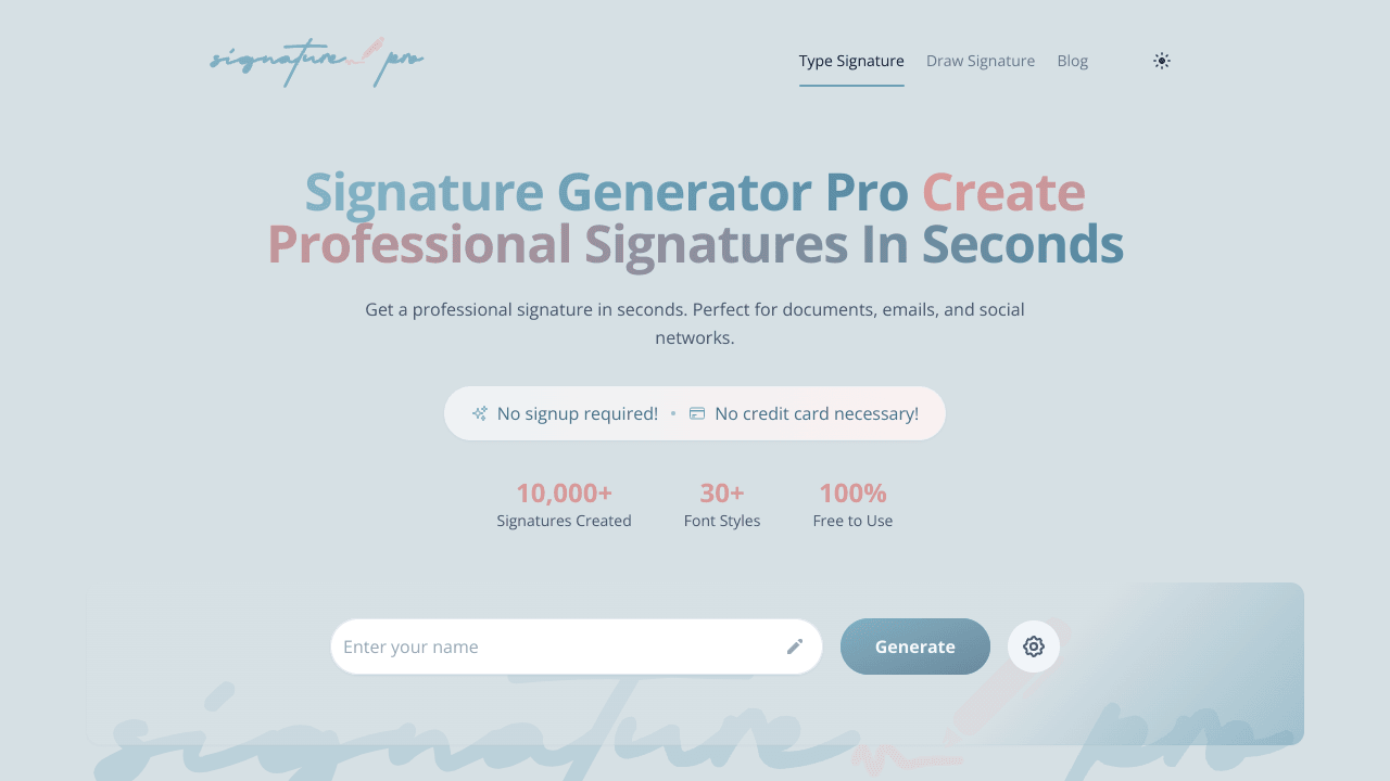 Signature Generator Pro