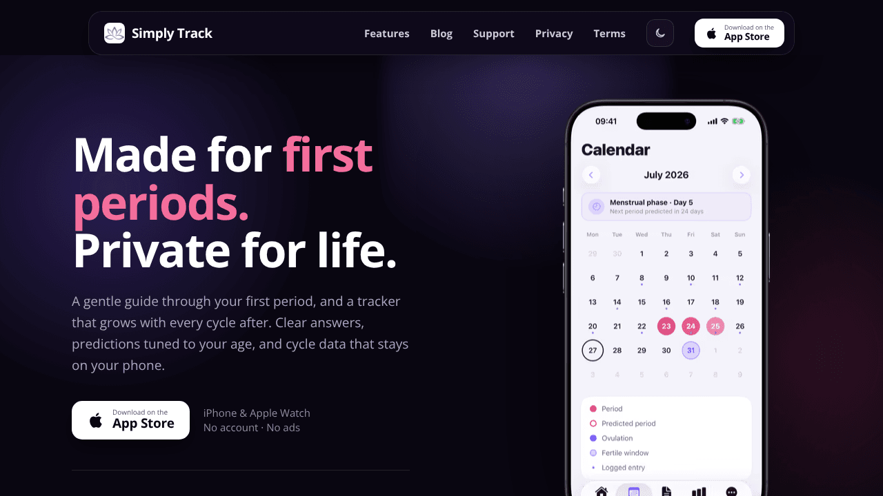 Simply Track: Period & Cycle Tracker