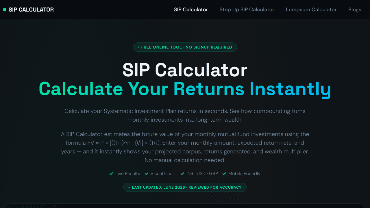SIP Calculator 