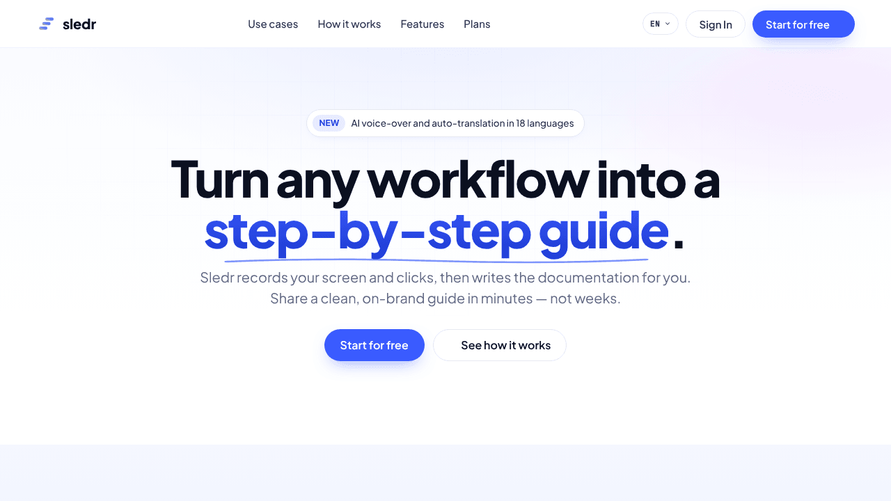 Sledr - Your AI Workflow Recorder