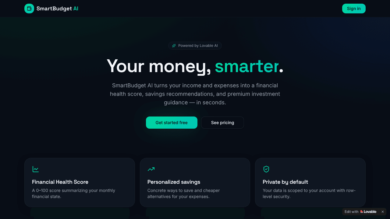 SmartBudget AI