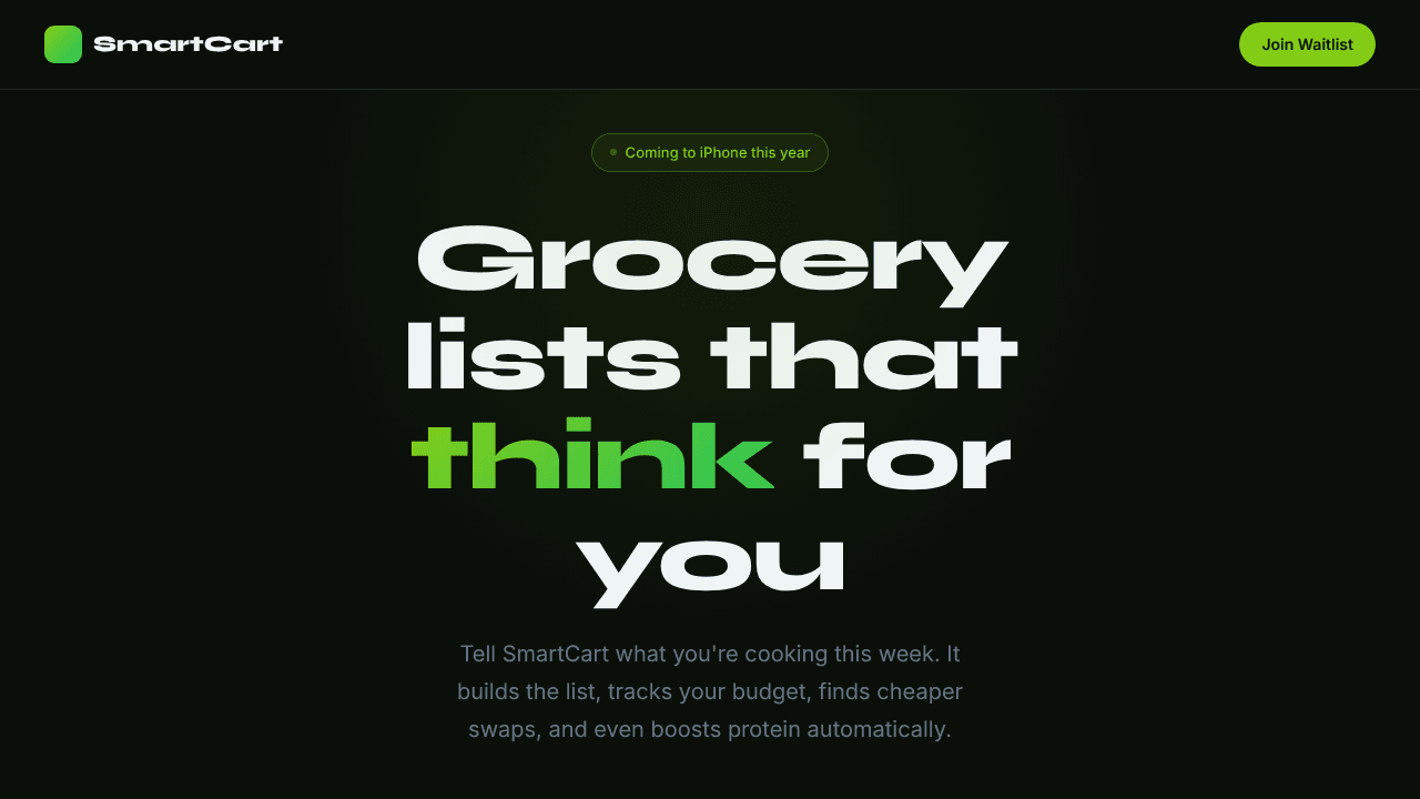 SmartCart — Grocery Lists That Think