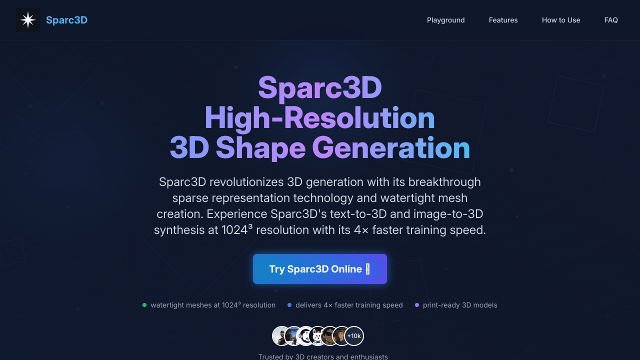 Sparc3D — Revolutionary 3D Generation