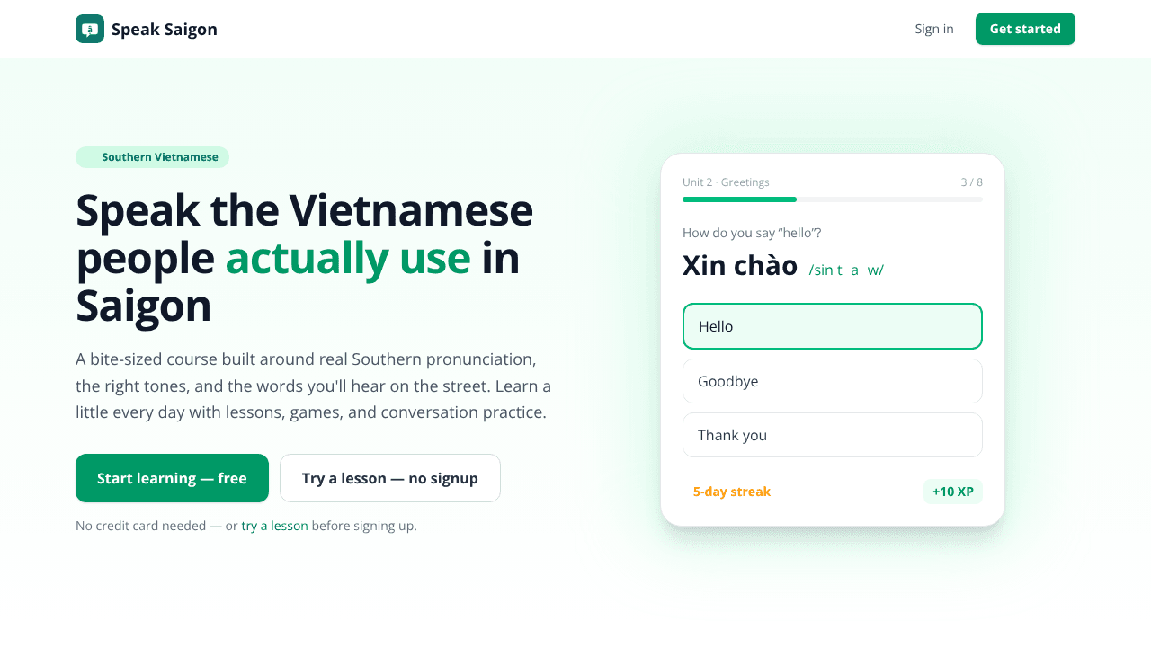 Speak Saigon