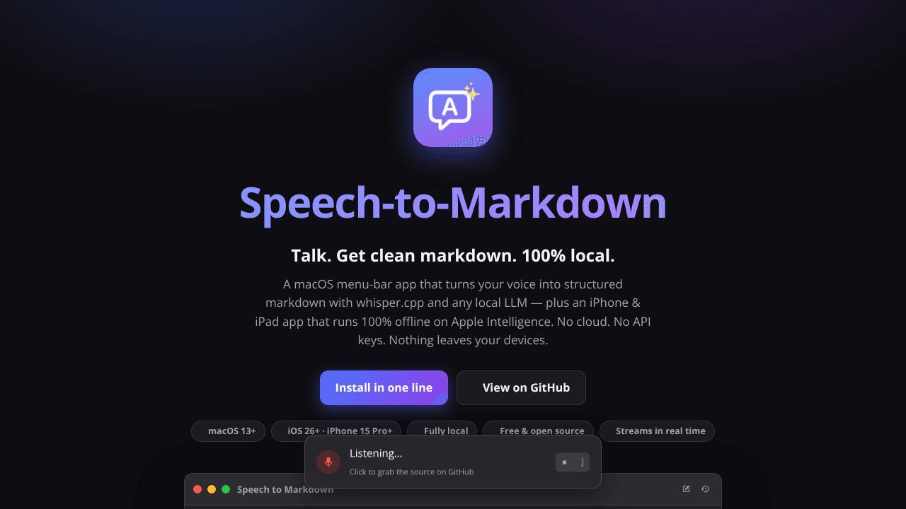 Speech To Markdown