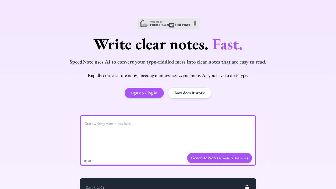 SpeedNote AI