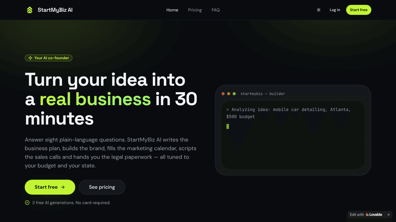 StartMyBiz AI