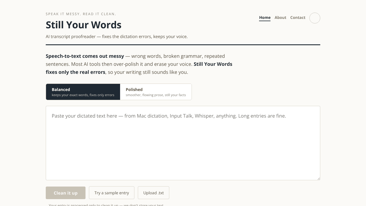 Still Your Words