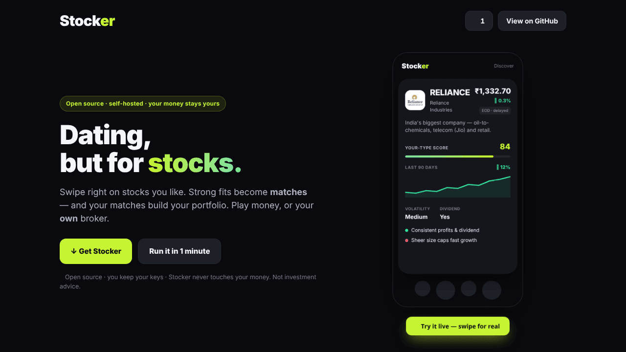 Stocker — Dating, but for stocks