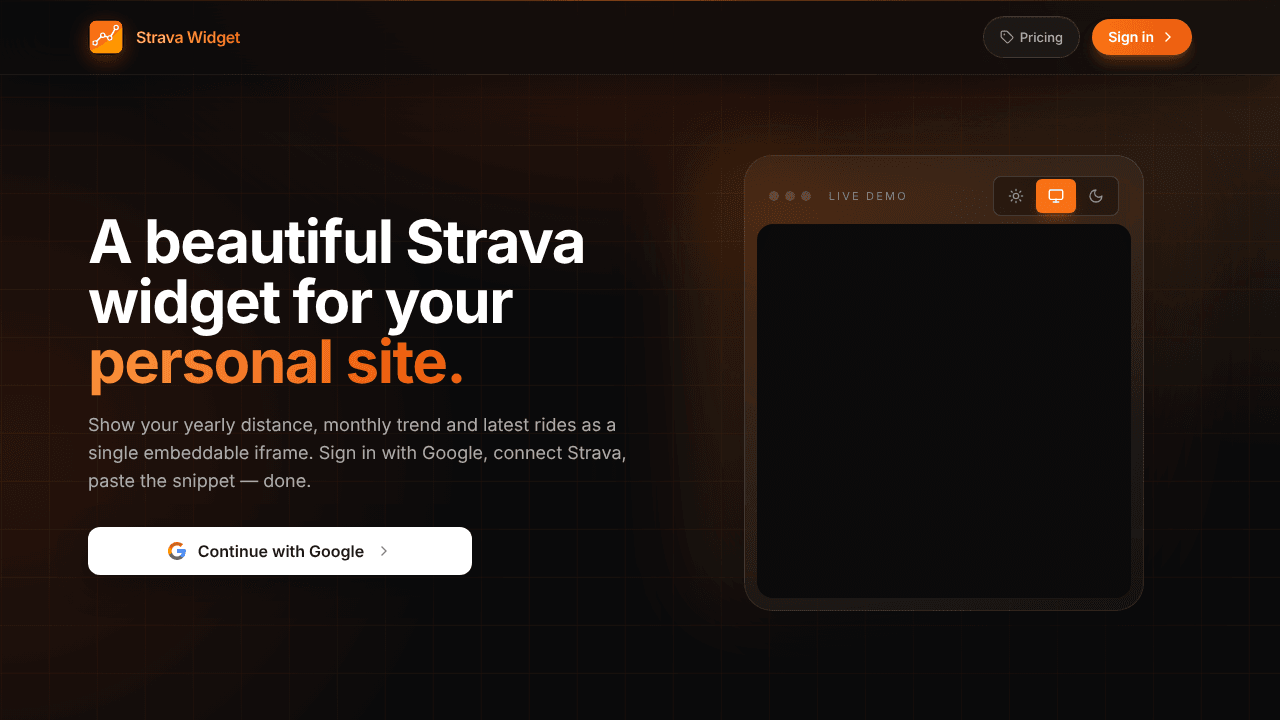 Strava Widget