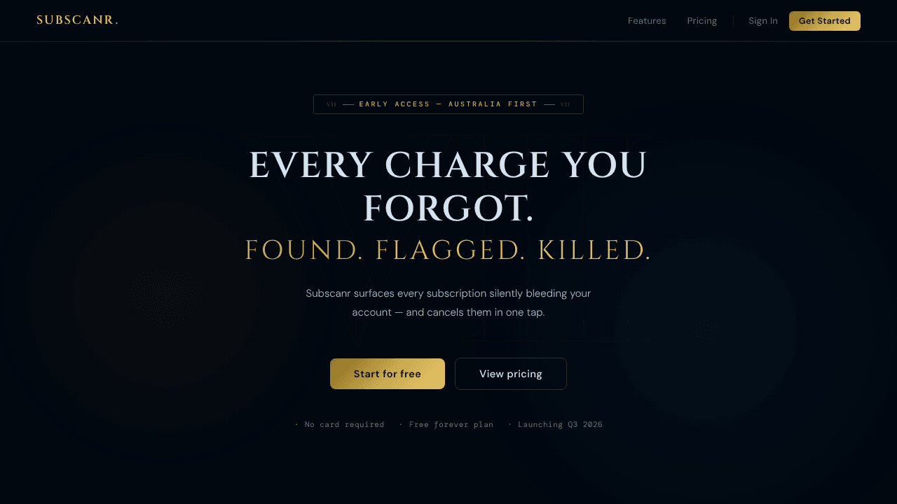 Subscanr — Kill Your Subscription Drain