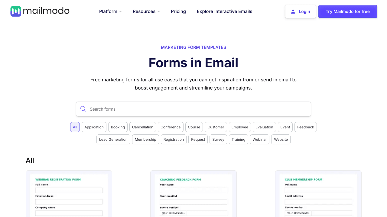 Forms in Email