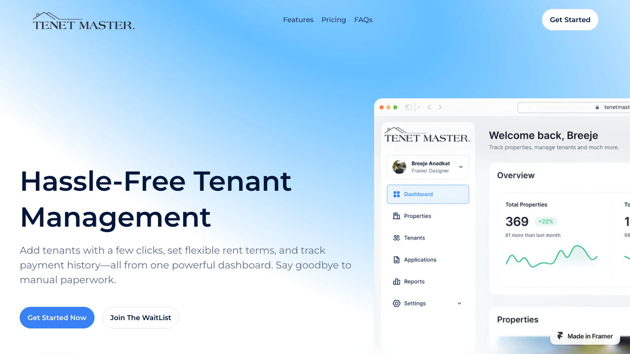 TenetMaster Simplify Property Management