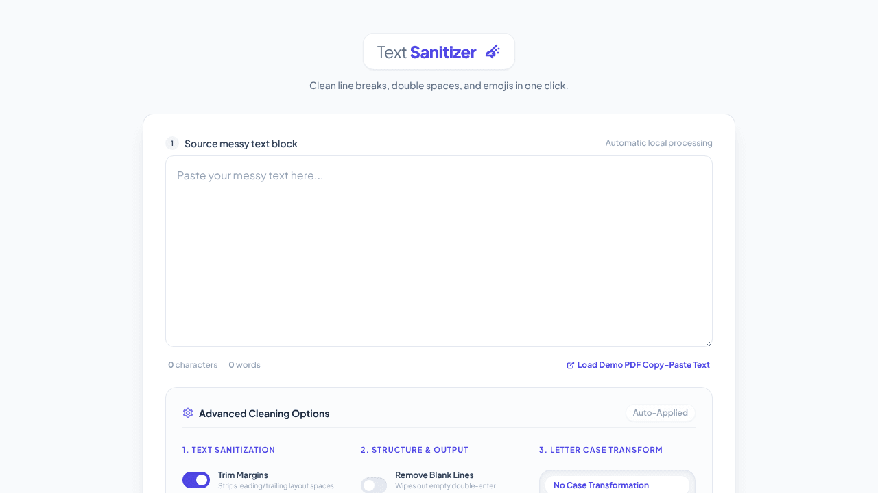 Text Sanitizer