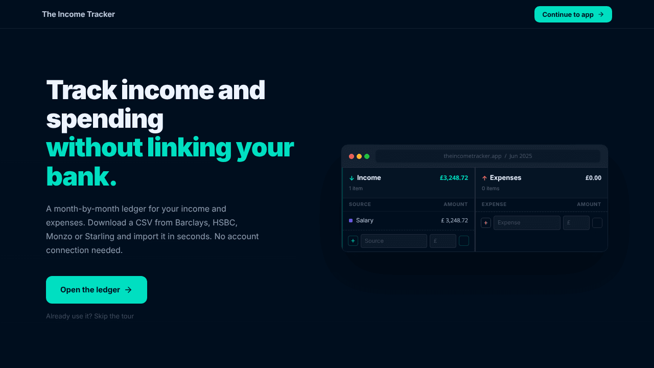 The Income Tracker