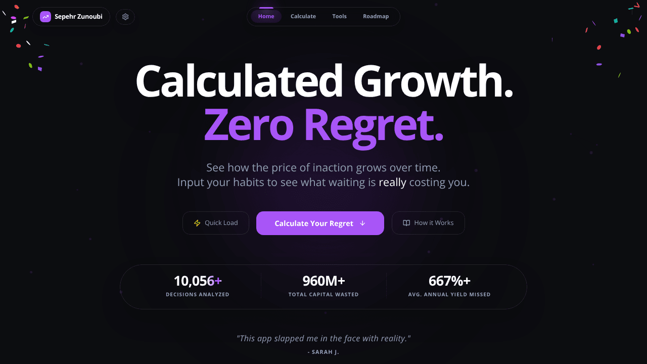 The Regret Calculator
