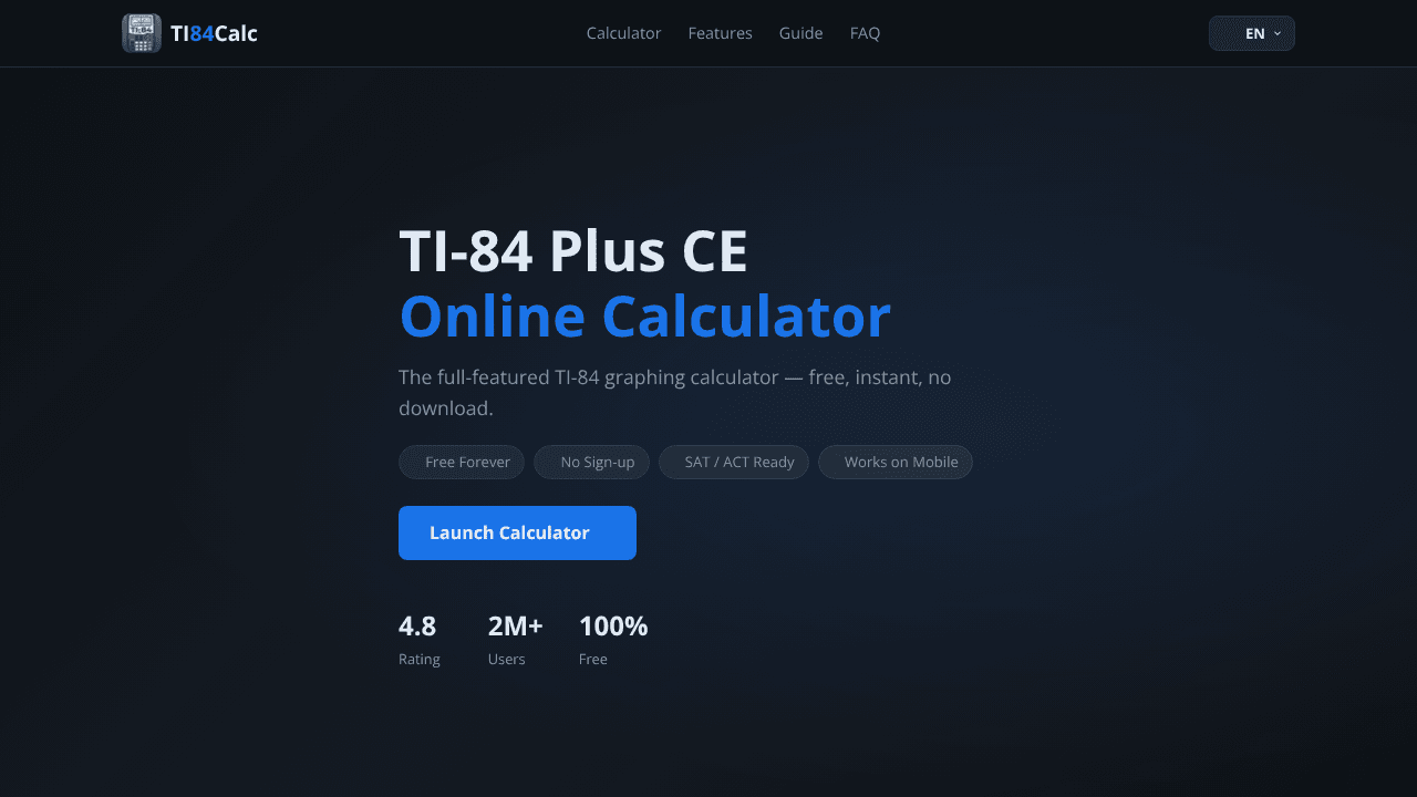 TI 84 calculator