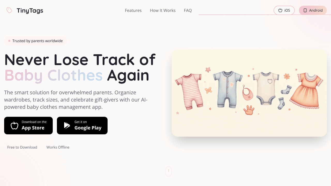 TinyTags: Baby Clothing Gift Tracker
