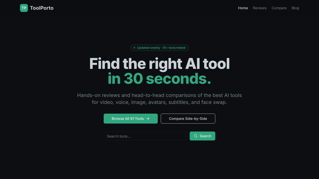 ToolPorto — Honest AI Tool Reviews