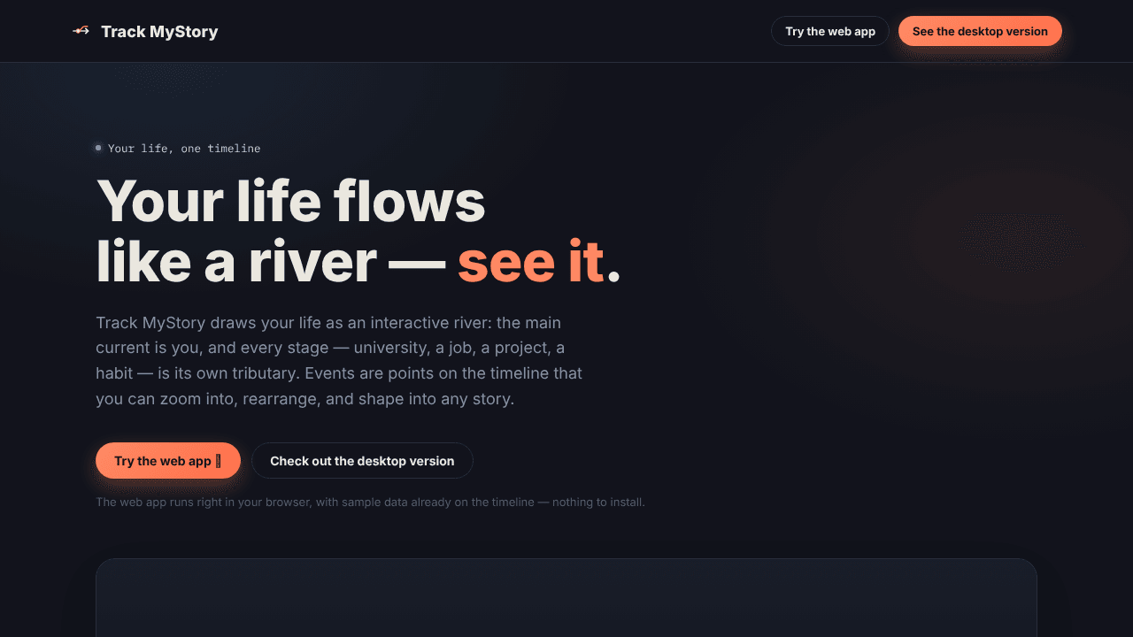 Track MyStory — the map of your life