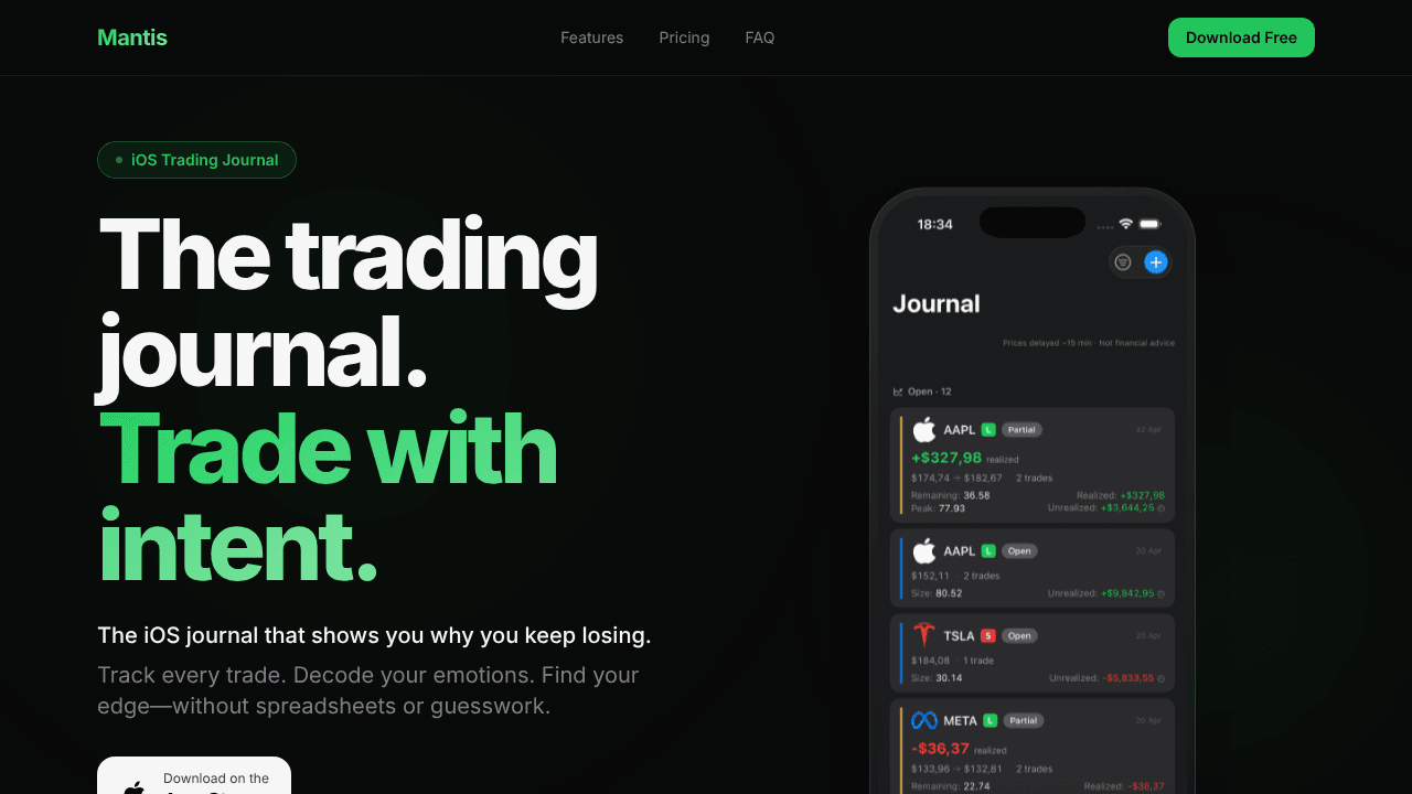 Trading Journal: Mantis