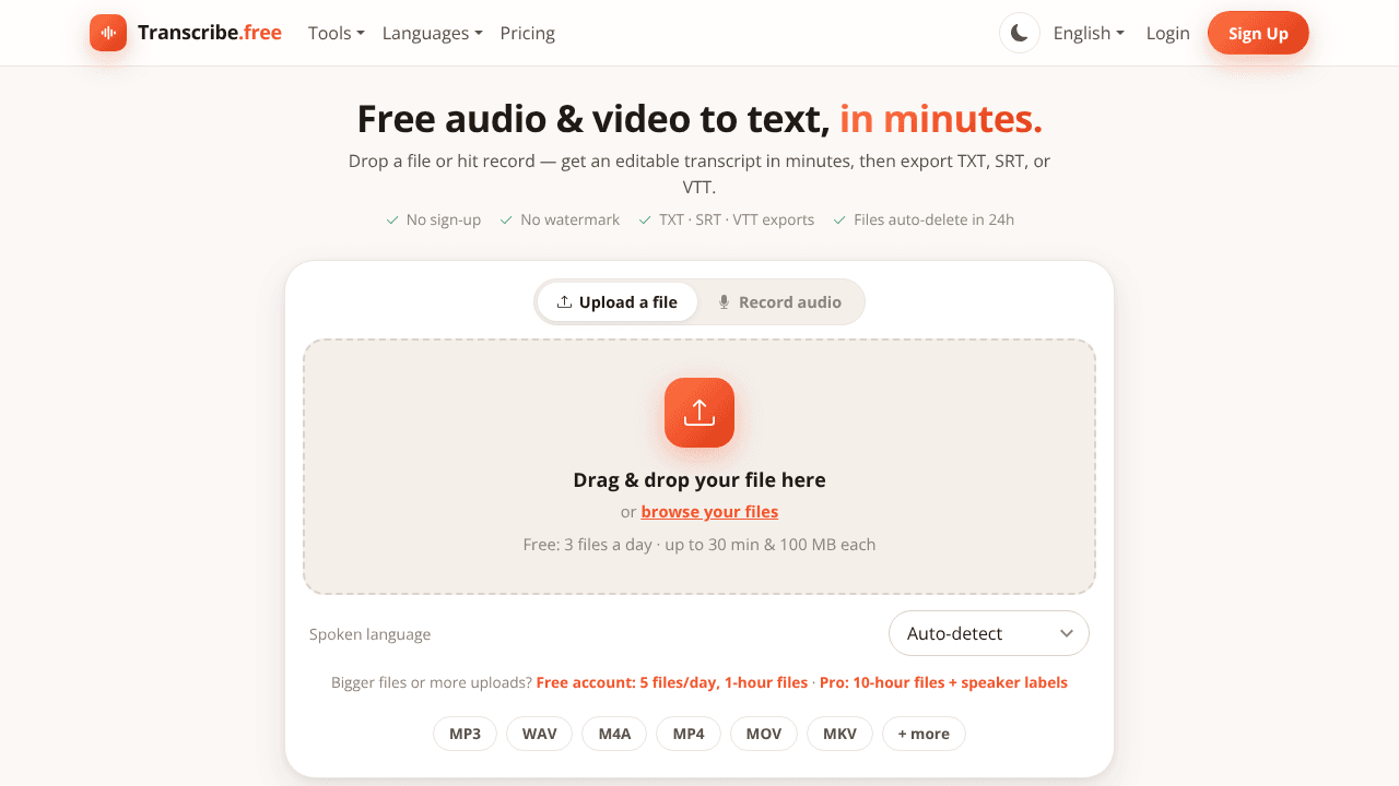 transcribe.free