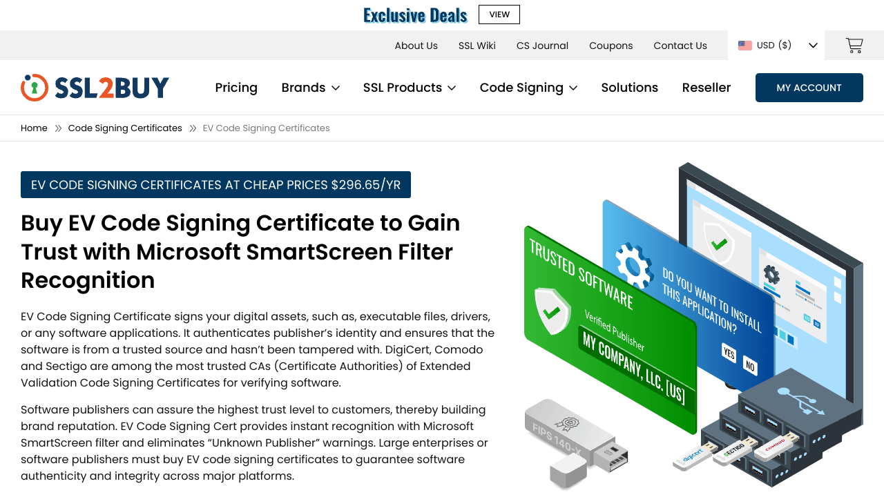 Trusted EV Code Signing Certificate