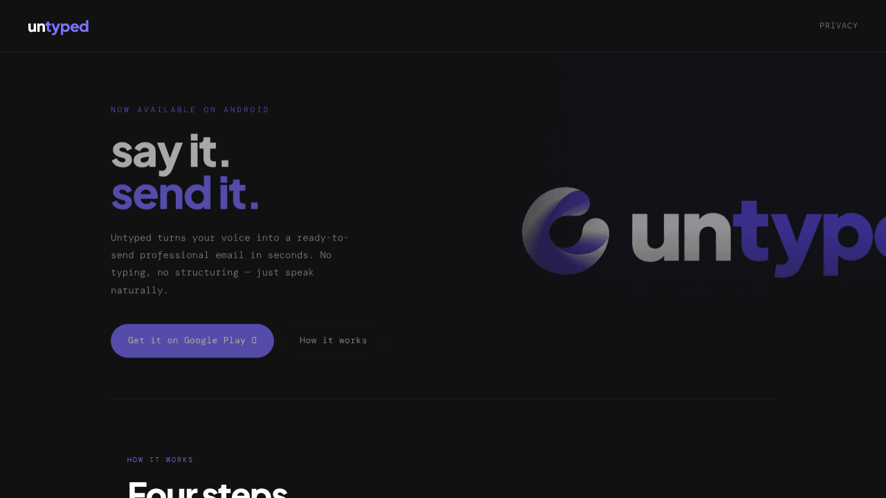 Untyped — Voice to Email