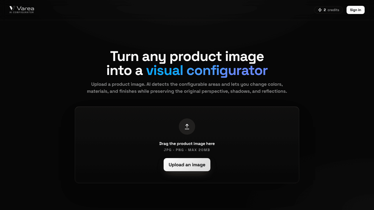 varea | from image to configurator