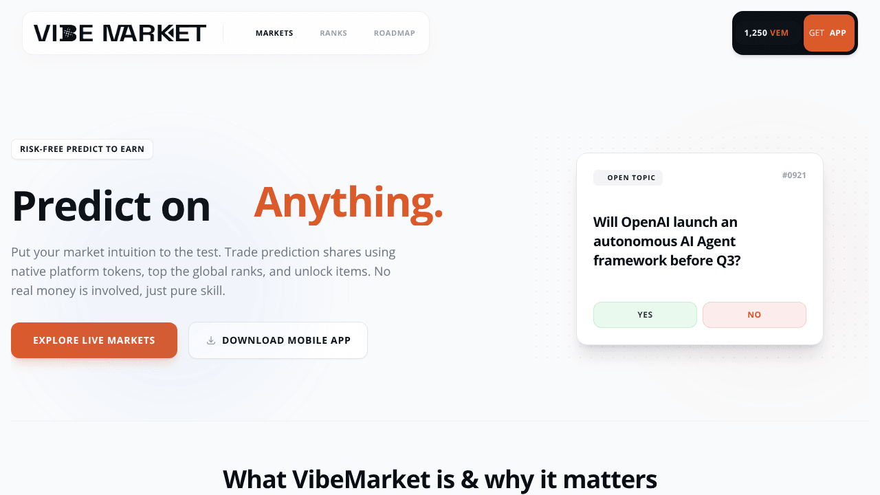 VibeMarket | Predict & Earn