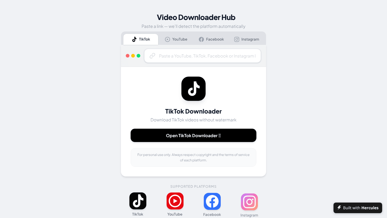 Video Downloader Hub
