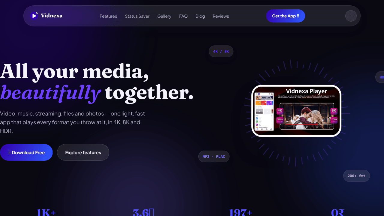 Vidnexa-Ultra HD Video Player