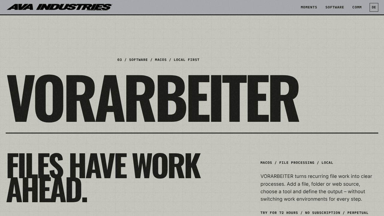 VORARBEITER