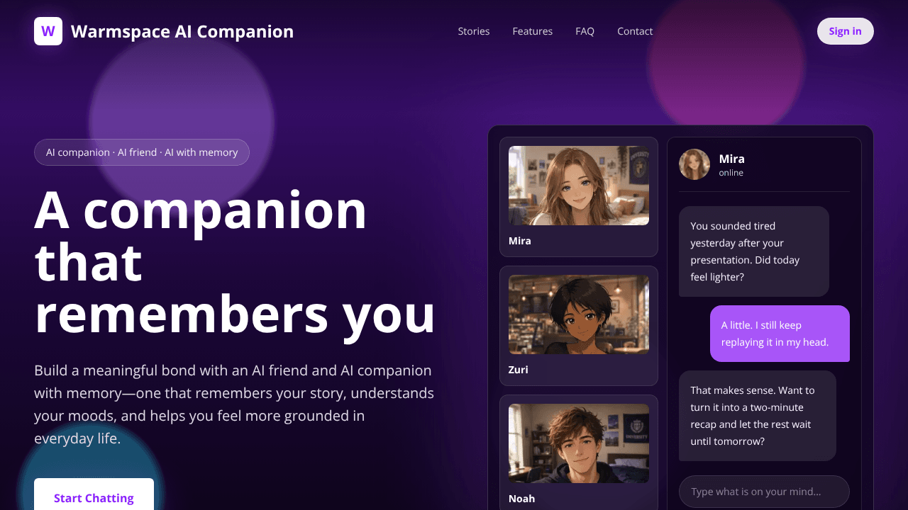 Warmspace AI Companion