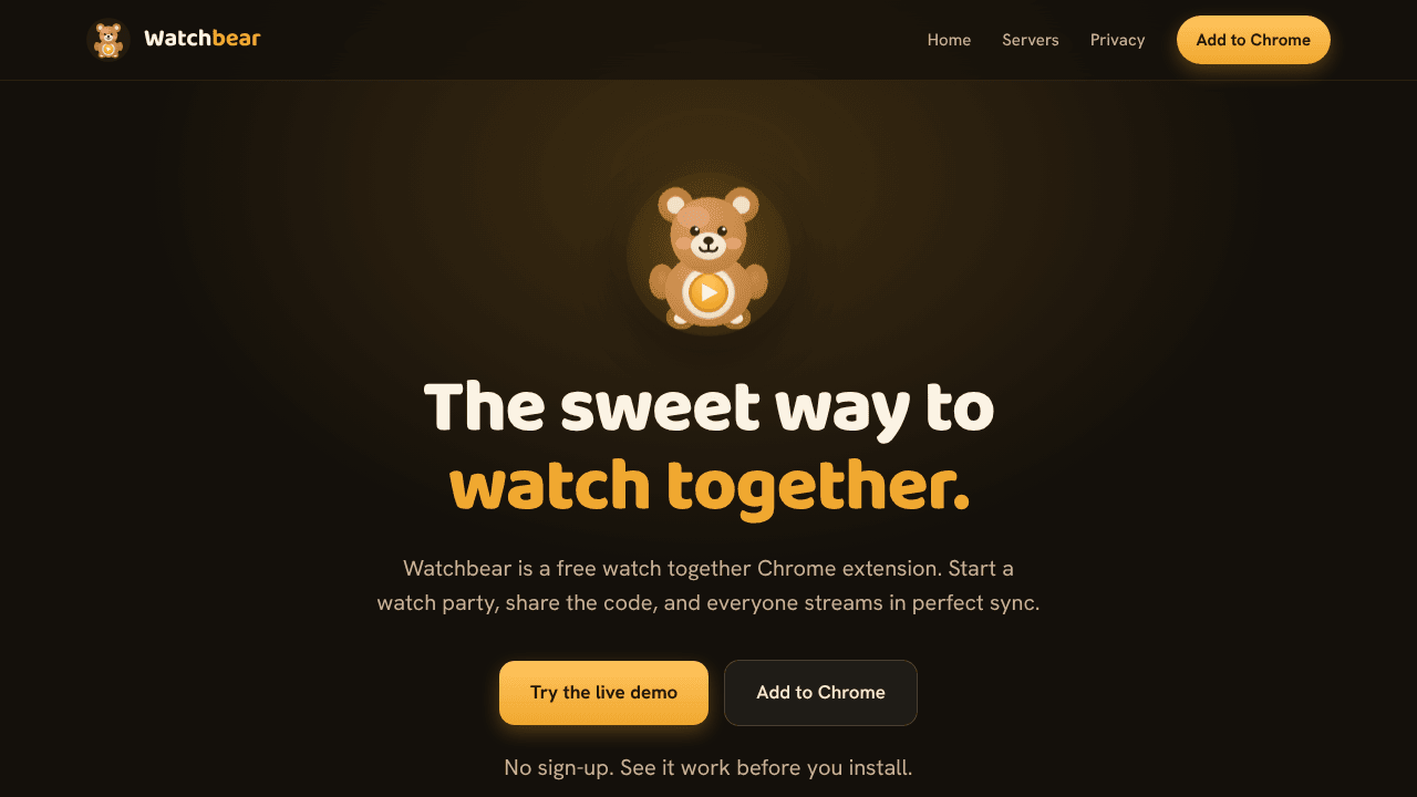 Watchbear: Watch Together & Watch Party