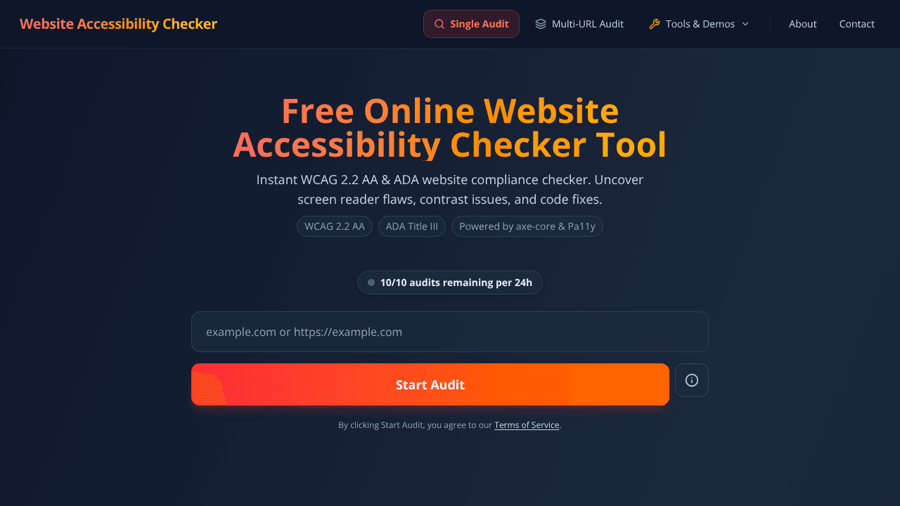 Website Accessibility Checker