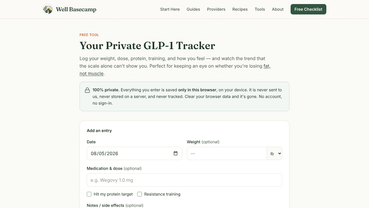 WellBasecamp GLP-1 Tracker