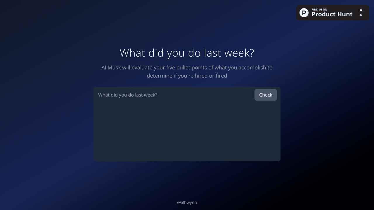 What did you do last week?