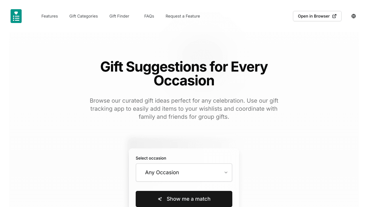 Wishr Gift Finder: Gift for Any Occasion