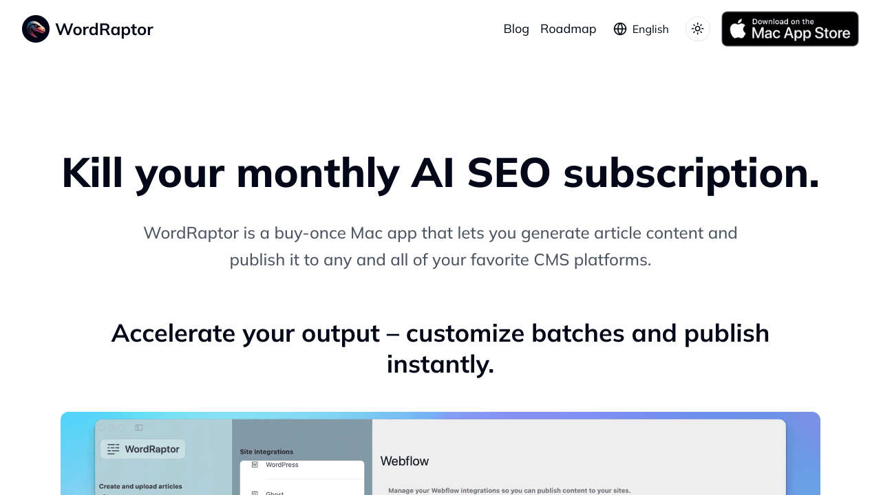 WordRaptor - The AI Writer for Mac