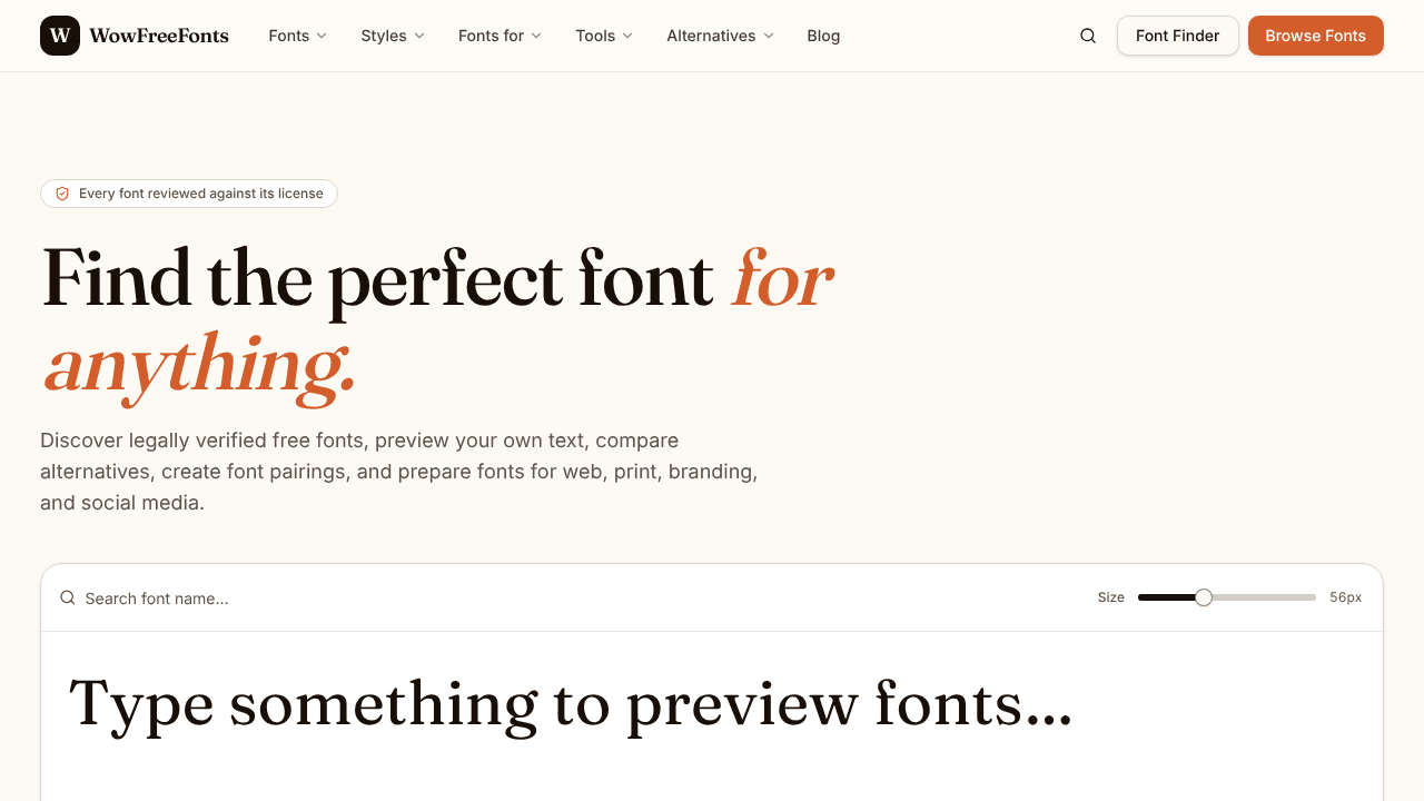 WOW Free Fonts