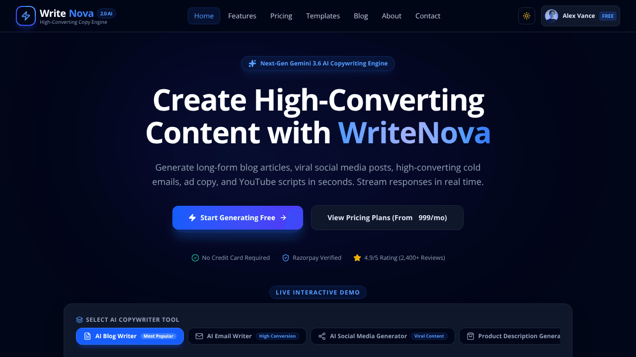 writer nova