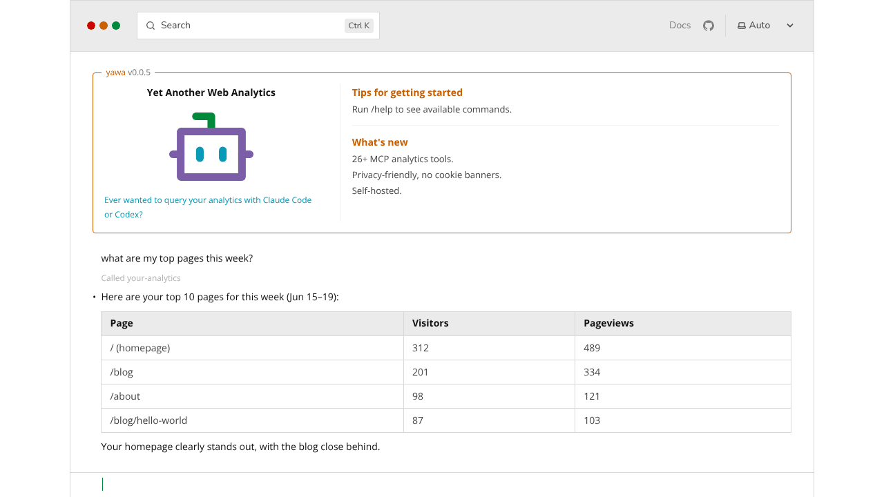 Yet Another Web Analytics