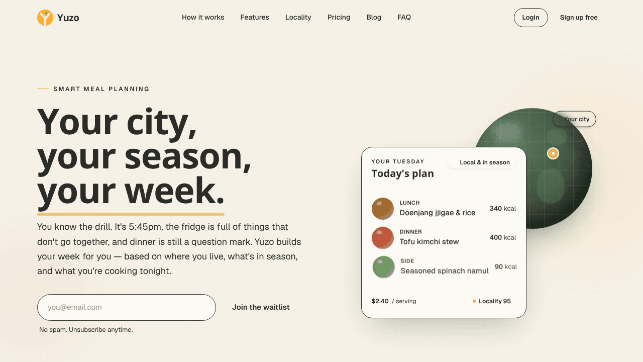 Yuzo — Your city, your season, your week