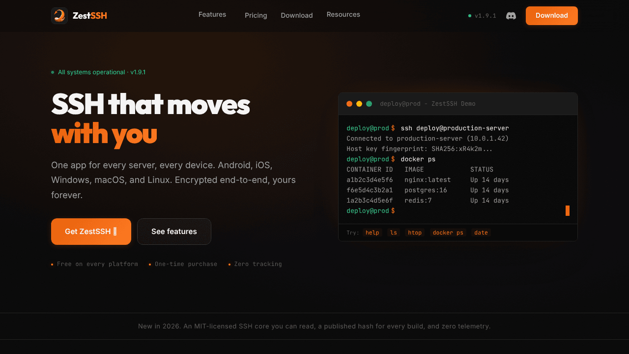 ZestSSH - Modern SSH Client