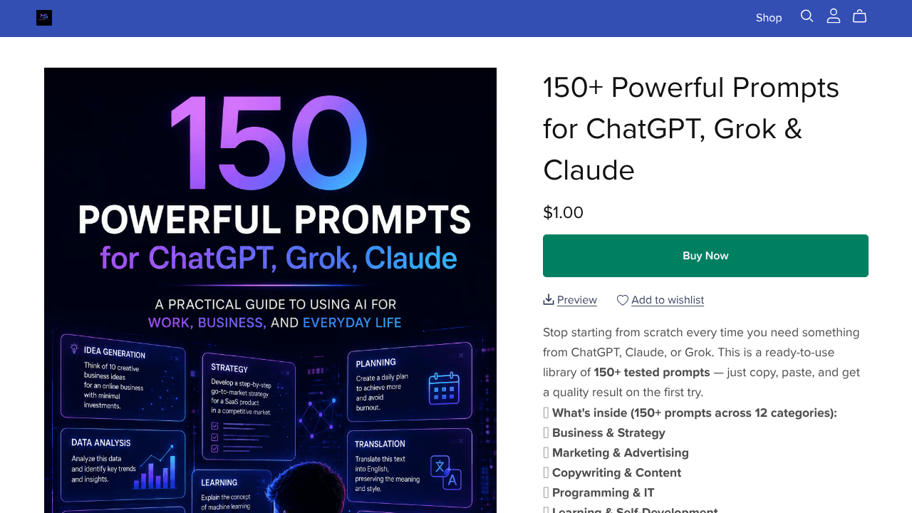 150+ AI Prompts