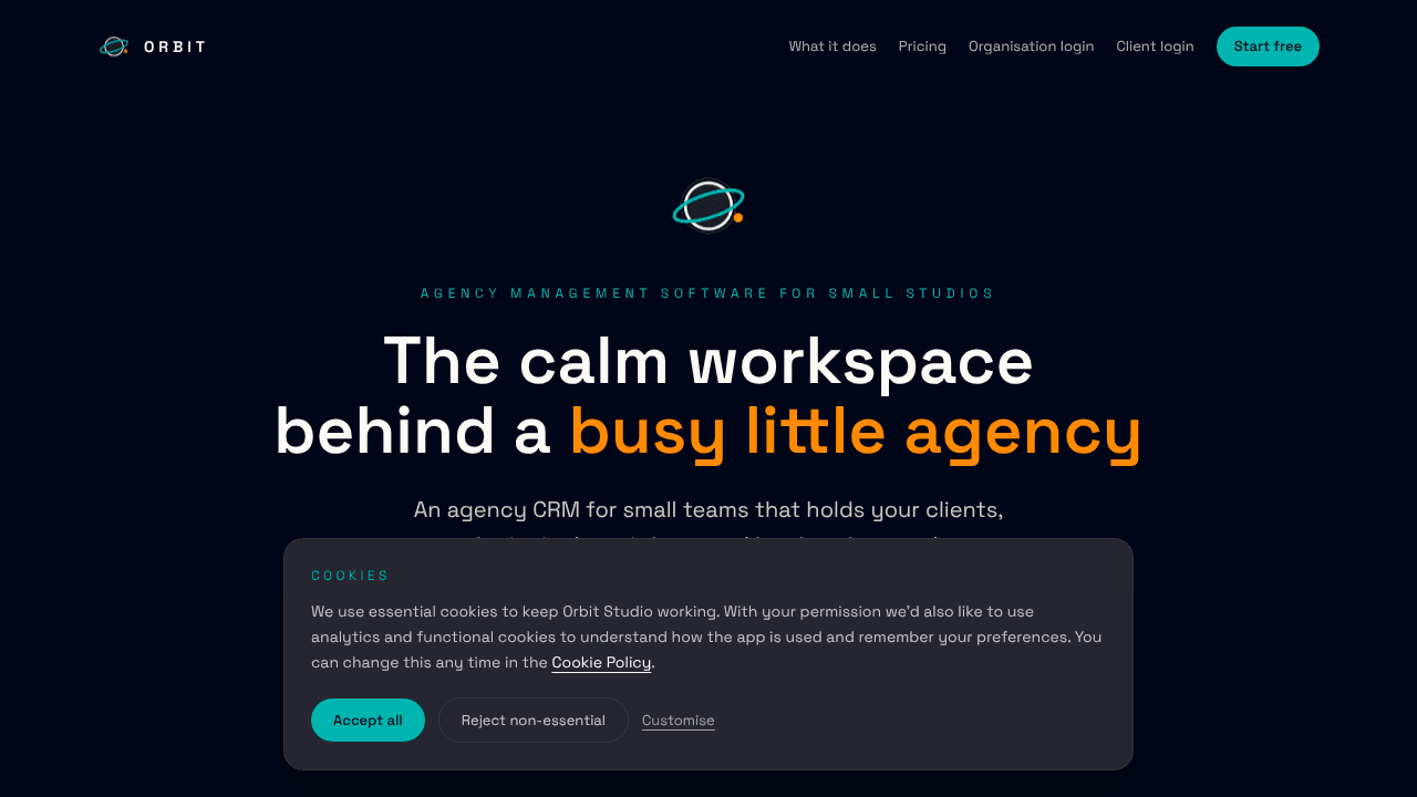 Orbit Studios website screenshot